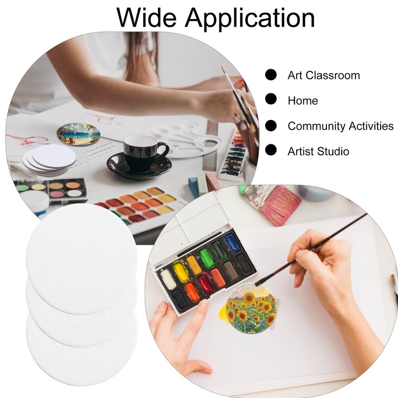 50 Pcs Magnetic Painting Canvas Panel Mini Canvas Boards for