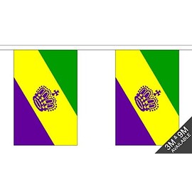 Mardi Gras Bunting (30 flags) 9m