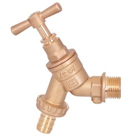 Primaflow Brass Hose Union Bibtap with Double Check Valve - 1/2''
