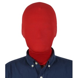 Gaoin Unisex Full Covered Costume Zentai Hood Mask (Red)