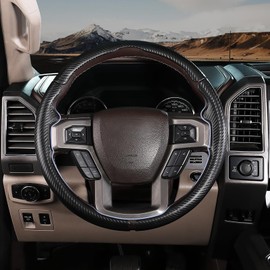 Steering Wheel Cover for Ford F150/ 2015-2020/ F250 2017-2021/ F350 2017-2021/ F450 2017-2021/ F550 2017-2021/ Ford Expedition 2018-2021 Steering Wheel Protector for Ford Steering Wheel Accessories