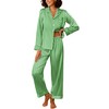 Ekouaer Womens Silk Satin Pajama Sets 2 Piece Sleepwear Pjs