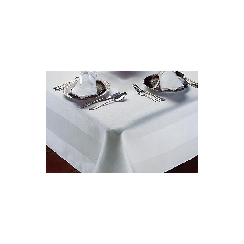 White Tablecloth Satin Band - 100% Egyptian Cotton 36" x