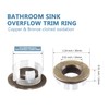 Qjaiune 3 Pack Bathroom Sink Overflow Trim Ring, Antique Bronze