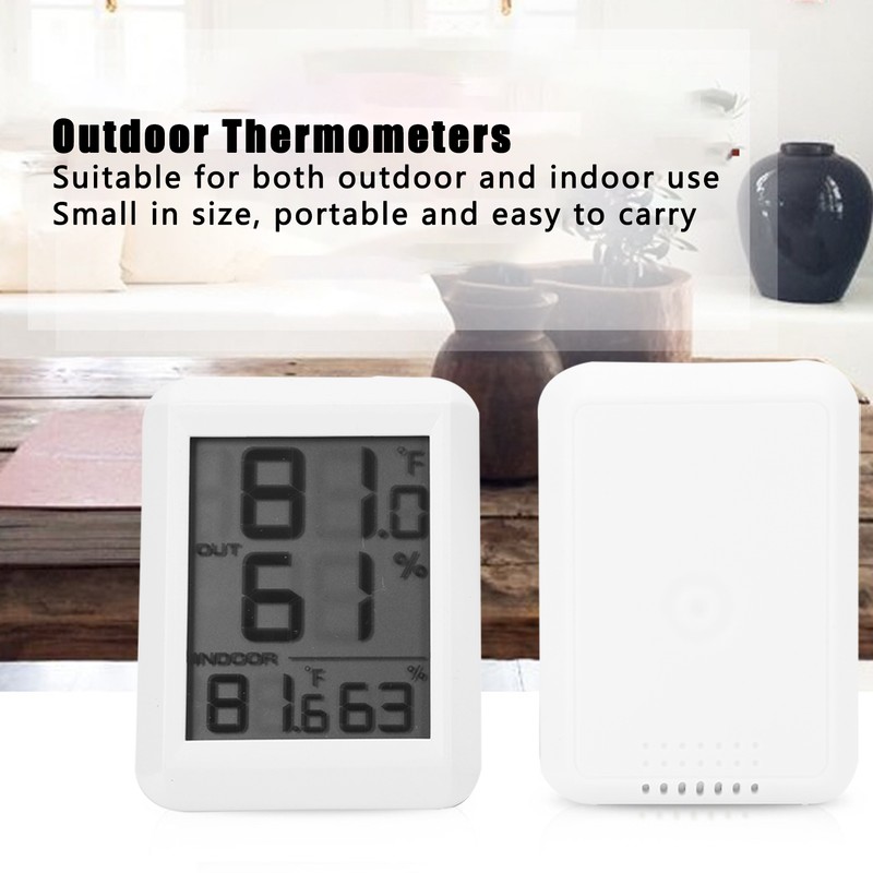 Wireless Digital Hygrometer Thermometer Indoor Outdoor Portable Electronic Temperature Humidity
