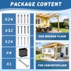 4×6 Post Base 4 Pcs,Deck Post Brackets,Inner Size (3.6" x5.6“Heavy