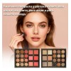Paleta De Maquillaje De 40 Colores Brillo De Labios, Rubor
