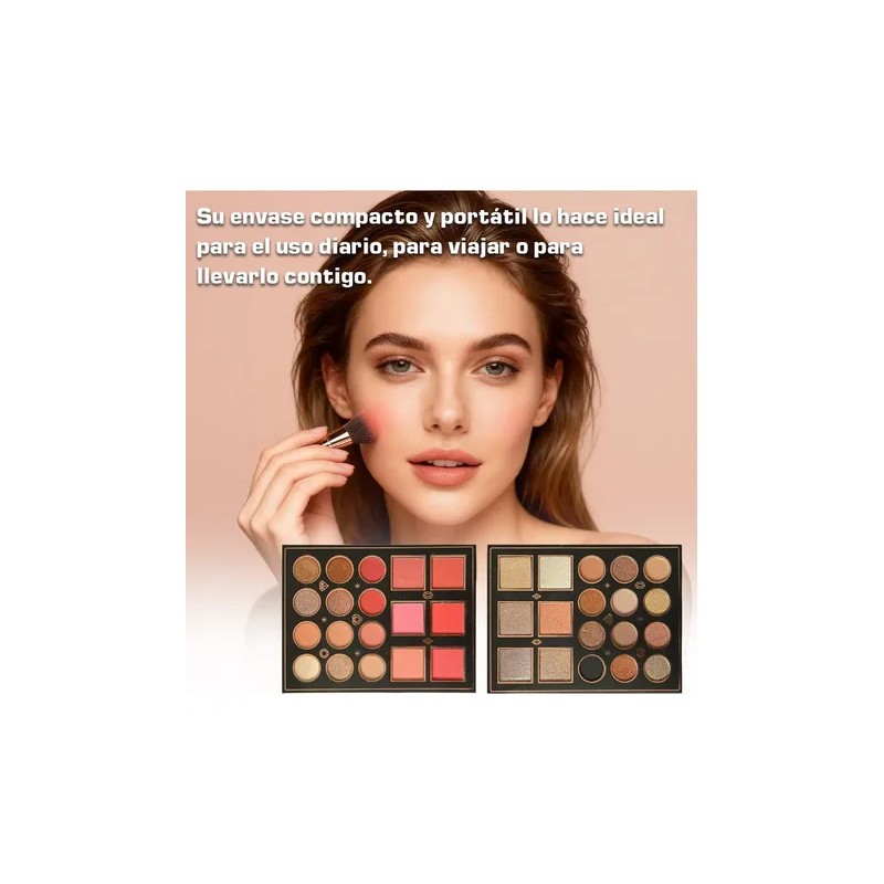 Paleta De Maquillaje De 40 Colores Brillo De Labios, Rubor