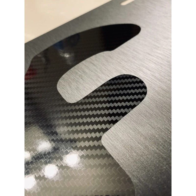 Carbon Fiber Works Handcrafted Forgiato Wheels License Plate Stealth Brushed