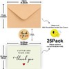 FACAICAI 25 Pack 350GSM Thank You Cards Envelopes, Baby Shower