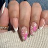 XZMeiLun French Tip Press On Nails Spring Summer Acrylic Nails