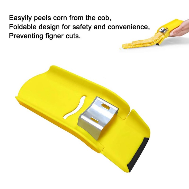 2 Pcs Corn Peeler, Yellow Corn Cob Stripper Fast Corn