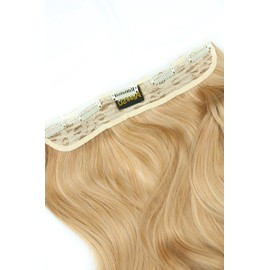 BOMBSHELL HAIR EXTENSIONS 180g 24" 5 Clips Flicky One Piece Half Head Clip On Hair Extensions Wig (M20 HONEY BLONDE)