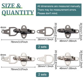 BENECREAT Pack of 4 Pullover Swirl Clip Cape Cloak Clips, Cardigan Collar Clips Gunmetal Platinum Shirts Dresses Scarves Lobster Clasp Clip for Coat, Down Jacket, Sewing Accessories