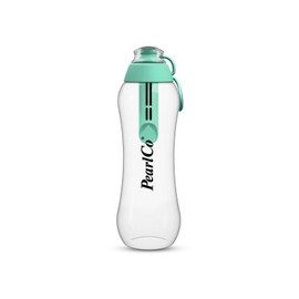 PearlCo - Soft Water Bottle with Filter 0.5 Litres (Mint) | Water Bottle BPA-Free | School, Sports, Water, On the Go