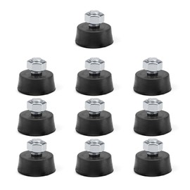 LWLWA Adjustable Feet, Pack of 10, Rubber Feet M10 Black, Feet for Furniture, Non-Slip, Effectively Reduce Noise, Suitable for Tables, Cabinets, Chairs, Other Furniture
