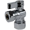 Angle Stop Valve, Quarter-turn Ball Valve, 1/2" Compression Inlet, 1/2" Male Threaded Outlet - By Plumb USA