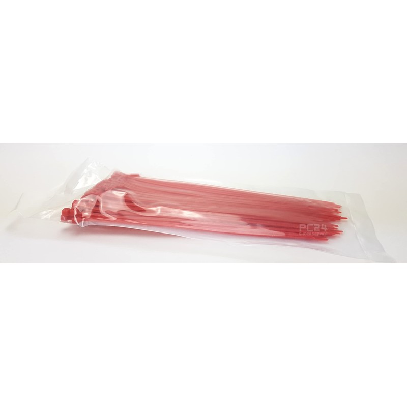 Cable Ties 200 mm Red Pack of 100 Premium Quality