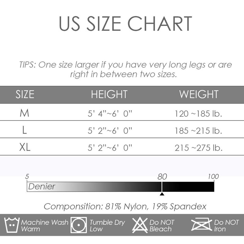 G&Y 2 Pairs Ultra Opaque Tights for Women - 80D