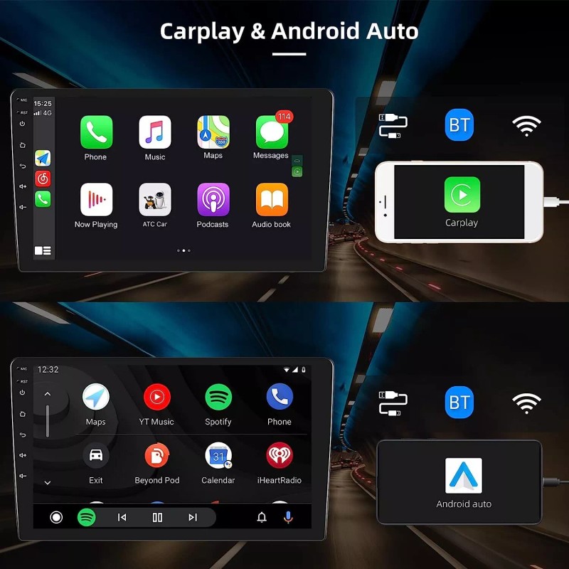 Unbranded For Toyota Corolla 2009-2013 Car Stereo Radio Apple Carplay