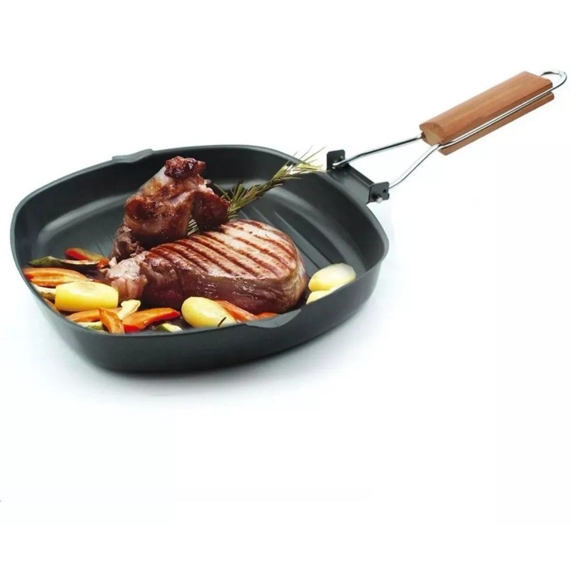 Misorel Sarten Square Parrilla Comal Grill 24 Cm Plegable Cocina