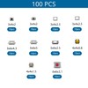 VooGenzek 100 Pieces 10 Values Button Micro Tactile Switch Kit,