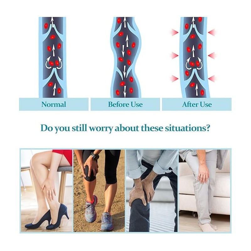 15-20 mmHg Compression Stockings for Women & Men, Footless Compression