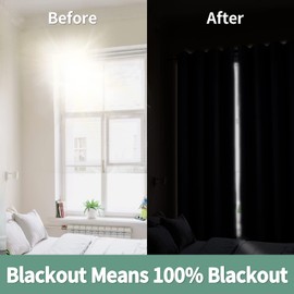 QUEMAS White Blackout Curtains 72 Inch Length 2 Panels for Bedroom Living Room, 100% Light Blocking Thermal Insulated Soundproof Grommet Middle Length Window Curtains for Darkening, Each 42 Inch Wide