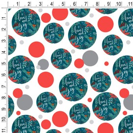 GRAPHICS & MORE Love and Joy at Christmas Poinsettias Gift Wrap Wrapping Paper Roll