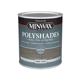 Minwax PolyShades Semi-Transparent Gloss Slate Oil-Based Stain/Polyurethane Finish 1 qt