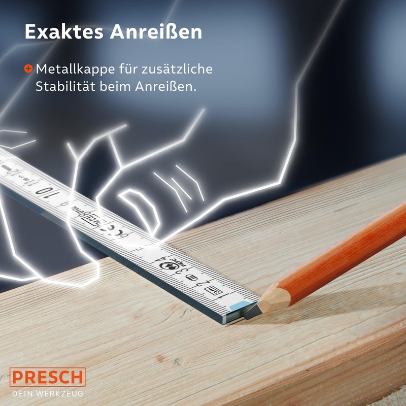 Presch Folding Rule 3 m with Angle Function – Wood