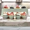 Top Shelf Elements Cupcake Carrier, EXTRA TALL LID, Green Cupcake