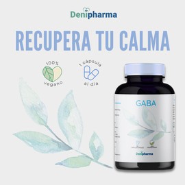 GABA 500 mg – Natürliche Entspannung, erholsamer Schlaf, Anti-Stress, Unterstützung des Nervensystems, emotionales Gleichgewicht – 120 Kapseln DENIPHARMA
