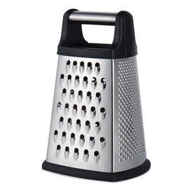 Kaishun Kaishun Professional Cheese Grater, 4-Sided Stainless Steel Box Grater, Food Shredder for Cheese, Parmesan, Vegetable, Black