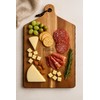 Acacia Wood Charcuterie Board with Handle – 17x11 Rustic Serving