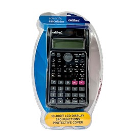 CALIBER Scientific Calculator 10 Digit LCD Display with 240 Functions and Protective Flip Cover