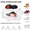 Shoe Boxes Set of 8,Stackable Large Shoe Organizer with Magnetic
