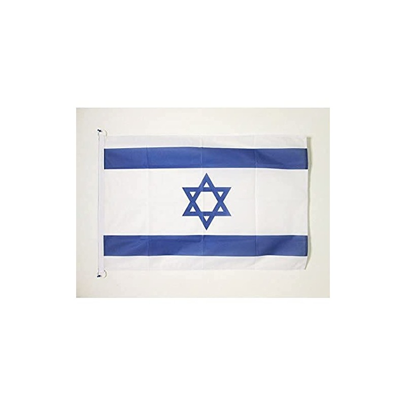 AZ FLAG BOOTFLAGGE Israel 45x30cm - ISRAELISCHE BOOTSFAHNE 30 x