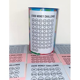 Money Tin Challenge Sticker Only (Blue, 1000)