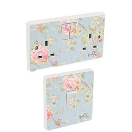 the grafix studio Shabby Chic Light Switch & Double Socket Sticker Vinyl/Skin cover sosw28