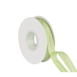 Joycrosso 5/8 Inch Wide Green and White Gingham Ribbon Plaid Ribbon, great for Gift Wrapping Home Décor Floral Arrangement, 25 Yards-Roll