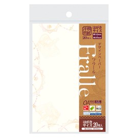 Sasagawa 4-1302 Inkjet Paper, Western Pattern Paper, Fural Set, Postcard Size, OA Compatible, Antique, 100 Sheets