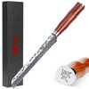 Sunlong Bread Knife 8 inch Sandwich Slicer Japanese Hammered Damascus