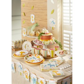 Creative Converting 324593 Border Print Plastic Tablecover, Happi Jungle, 54" x 102", Multicolored