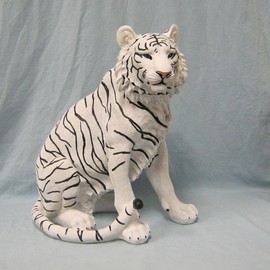 DWK Ishtar Large White Tiger Figurine Statue