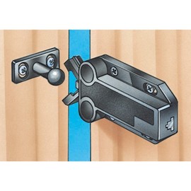 Touch Latch Push to Open Door Latch Mc-37 Non-Magnetic Safe Push Latch Black 2 Pack