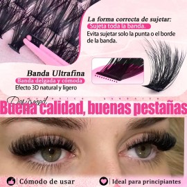Kits De Racimos De Pestañas Inferiores 40d-100d 740 Piezas Y