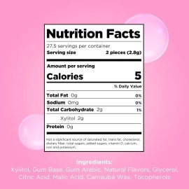 PUR Gum | Aspartame Free Chewing | 100% 55 Count (Pack of 1), Bubblegum