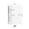 Eachbid PVC Ring Binder 6 Holes with Transparent Soft Cover