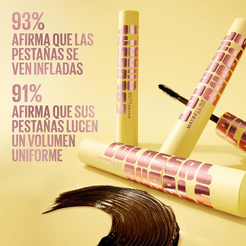 Maybelline Colossal Bubble Máscara de Pestañas, Volumen 24H, WTP, 10